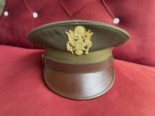 U.S. WWII Officer Visor Crusher Cap: Winter (OD Green) - All Sizes Available picture