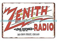Zenith Radio metal tin sign living room restaurant pub wall art picture