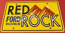 Red Rock Ford Dealership Booster License Plate Williston ND THIN PLASTIC picture