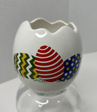 Waechtersbach Germany Multi-color Easter Egg Ceramic Vase Planter White picture