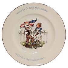 Holly Hobbie Freedom Series Vintage Collector Plate Hooray for Red White Blue picture