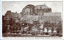 1926 St John Divine Cathedral Bishops House Deanery Choir School NYC Postcard AU picture