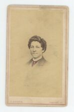 Antique Hand Tinted CDV Circa 1860s Handsome Man In Suit With Tie Naperville, IL picture