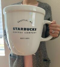 Starbucks Giant Abbey Classic Ceramic Mug  138 oz Limited Edition 10 inch tall picture