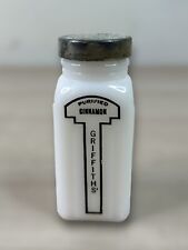 Vintage Griffith’s Milk Glass Spice Jar Cinnamon  picture