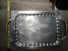 Hand Wrought Aluminum Serving Tray - 12-1/4