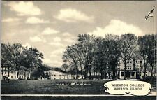 Wheaton IL-Illinois, College Campus & Buildings, Students Vintage Postcard picture