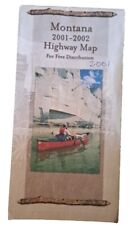 MONTANA STATE Highway Map Travel Road Guide 2001 2002 Fold Out GOOD SHAPE picture