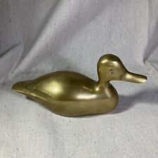 vintage solid brass duck picture