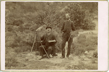 Jules, amateur painter in the forest of Fontainebleau, 1887 vintage albumen pri picture