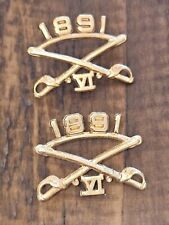 WWII US Army 1891st Officer Collar Insignia Lot L@@K. picture