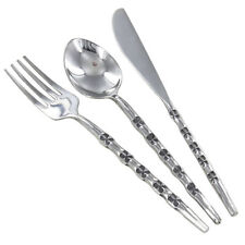 Medieval Stainless Steel Hand Forged Clover Design Cutlery Set picture