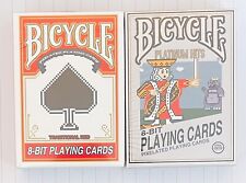Bicycle 8-Bit Red & Platinum Hits Pixelated Playing Cards 2013 Decks Set *Dinged picture