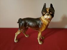 Antique Hubly Cast Iron Boston Terrier / French Bulldog Display Figure Doorstop picture