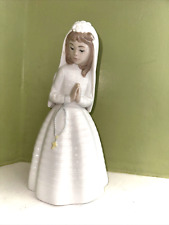 Nao  Lladro Glossy  Porcelain Figurine 0236 Girl Praying First Communion Bride picture