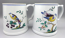 2 Spode Fine Stone Tankards / Mugs - Queen's Bird Pattern Never Used - 2 Designs picture
