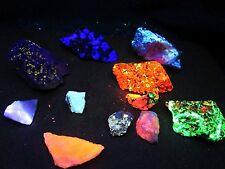 Up to 8 Colors 1 pound Fluorescent mineral rock crystal quality variety box picture