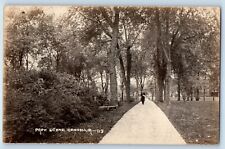 Grinnell Iowa IA Postcard RPPC Photo Park Scene c1930's Unposted Vintage picture