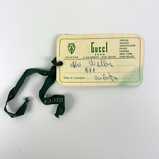 Vintage Gucci Roma Memorabilia Leather Store Proof of Purchase Tag Italy 1950s picture