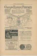 1890 Orchid Flower Perfumes Ad Seely Mfg Co Most Exquisite Women Bottle Detroit picture