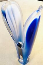 Vtg 1960s SWEDISH Flygsfors COQUILLE Handblown ART GLASS Vase PAUL KEDELV Signed picture