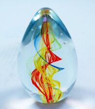 M Design Art Rainbow Spiral Egg Paperweight PW-809 picture