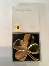 Vintage Gerity Four Leaf Clover 50th Anniversary 24K Gold Plated Original Box picture