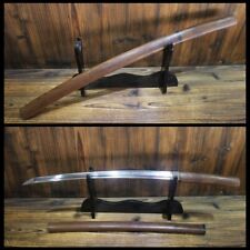 Handmade Japanese Sword Wakizashi Samurai Katana Clay Tempered T10 Steel Blade picture