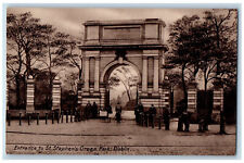 Dublin Ireland Postcard Entrance to St. Stephen's Green Park c1920's picture