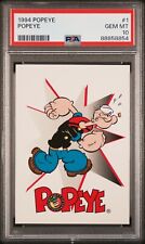 1994 Popeye Sailor man RC Rookie #1 PSA 10 GEM Mint POP 2 Very RARE Spinach picture
