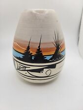 Native American Pottery Vase Signed 6