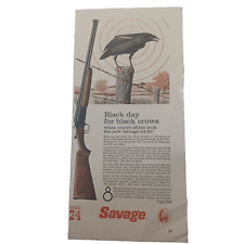 1960 VINTAGE SAVAGE MODEL 24-M RIFLE AD IN COLOR picture
