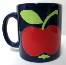 Waechtersbach Vintage Apple Mug Cup red blue green Fruit W Germany 12 oz picture