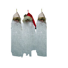 Set of 3 Bearded Hanging Santa Ornament, Unique Holiday Tree Decor picture