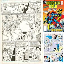 1987 Booster Gold #23 Signed Dan Jurgens Original Art Page Superman Lex Luthor picture