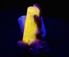 82 Carat Extraordinary Rare Fluorescent Apatite Crystal On Feldspar @Pakistan picture