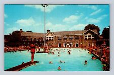 Wheeling WV-West Virginia, Oglebay Park, Crispin Center Pool Vintage Postcard picture