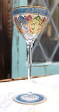 Art Wine Glass- Fritz Heckert, Austria Beauty, Unique Handmade Enamel, Gold Gild picture