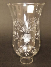 Clear Flower Glass Hurricane Lamp Shade Candle Chandelier Light, 5