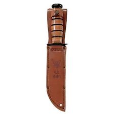 KA-BAR Sheath for Navy Fighter Knife Full Size Brown Leather USN, 13 Inch 1225S picture