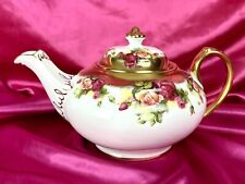 Royal Chelsea Golden Rose Teapot Tea Pot Fine Bone China England PRISTINE 1940's picture