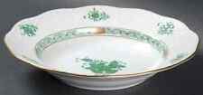 Herend Chinese Bouquet Green  Rimmed Soup Bowl 217707 picture