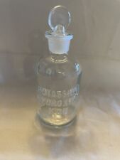 Vintage Chemistry Potassium Hydroxide Glass Bottle picture
