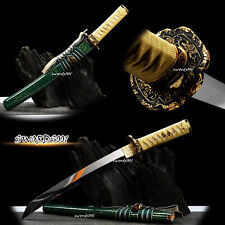 21'' Self-Defense Japanese Samurai Tanto Short Sword T10 Steel Specular Blade picture