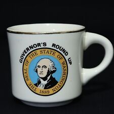 Boy Scouts VTG BSA Mug Governor's Round Up Seal of the State of Washington Cup picture