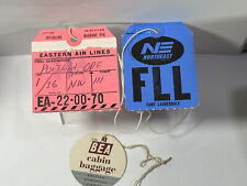 AIRLINES Luggage BAGGAGE BADGE  MIXED LOT OF 3  Vintage picture