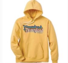 Retro Disneyland Resort Hoodie Unisex S Yellow Pullover Sweatshirt size Small picture