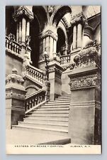 Albany NY-New York, Western Staircase Capitol, Antique Souvenir Vintage Postcard picture