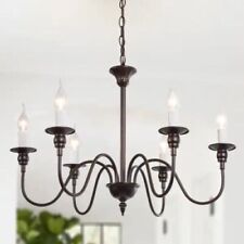 26.5 in. W Bronze Chandelier Farmhouse Classic Candlestick Island High Ceiling  picture