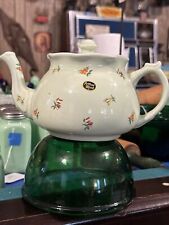 Vintage Arthur Wood Floral Teapot~Light Green~Marked England picture